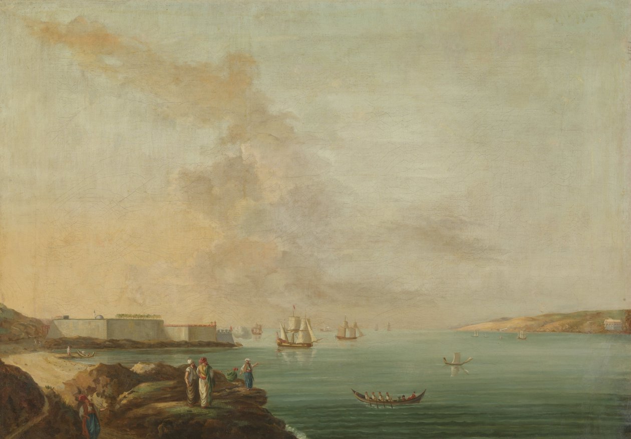 Udsigt over Dardanellerne af Antoine van der Steen