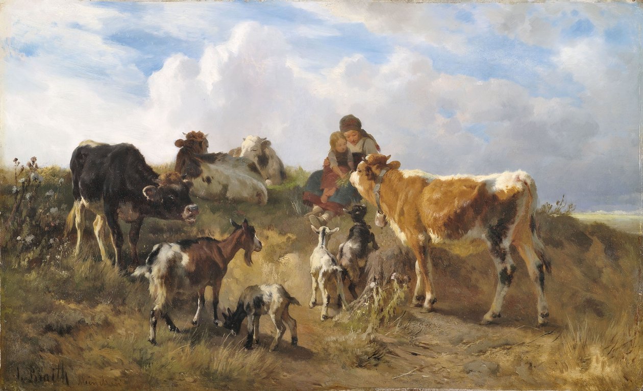 Pastoral idyl af Anton Braith