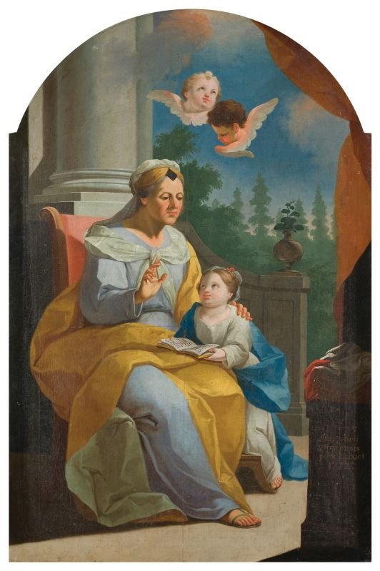 St. Anne lærer Mary en bror af Anton Cebej