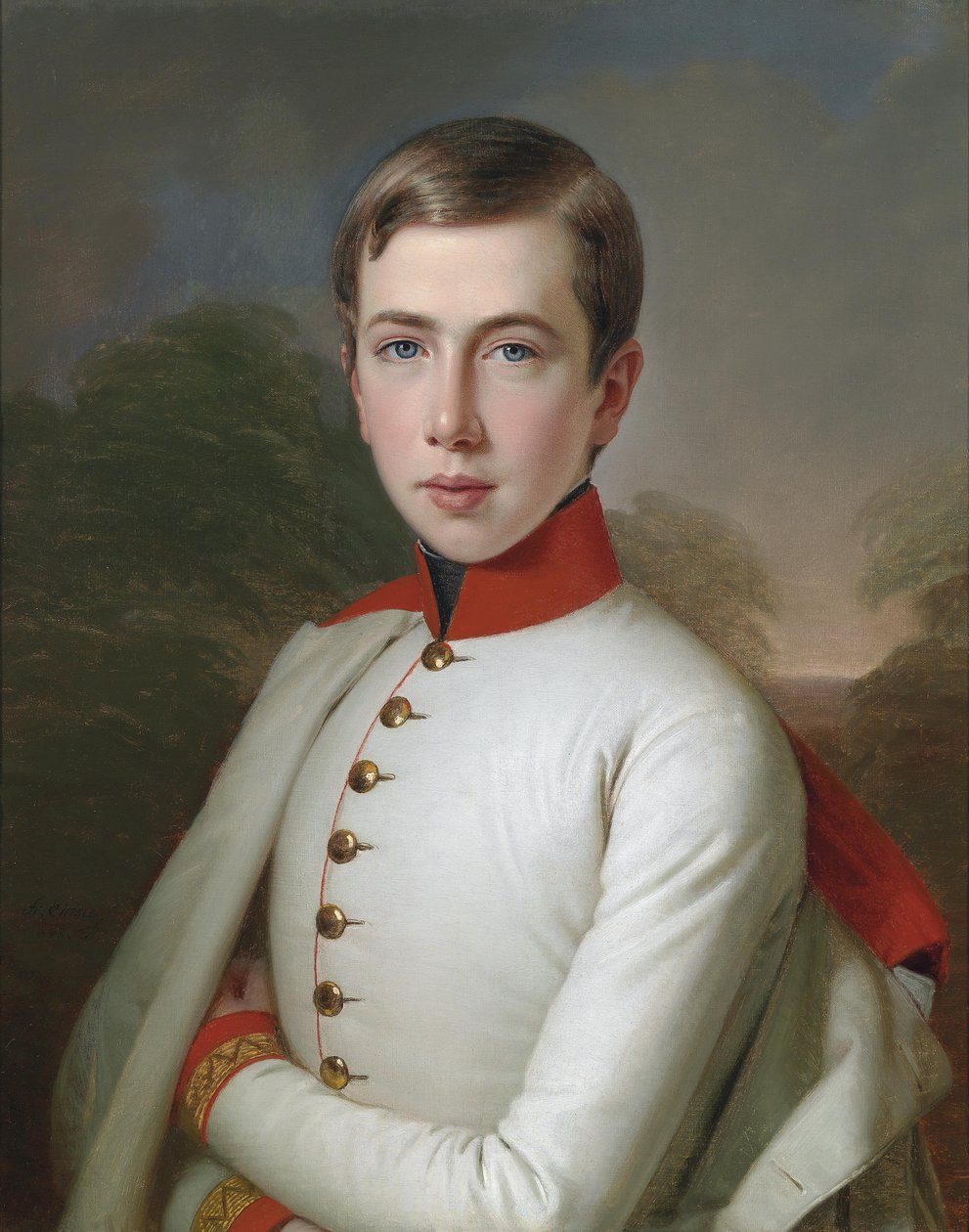 Ærkehertug Karl Ludwig af Østrig (1833-1896) i en alder af 15 år af Anton Einsle