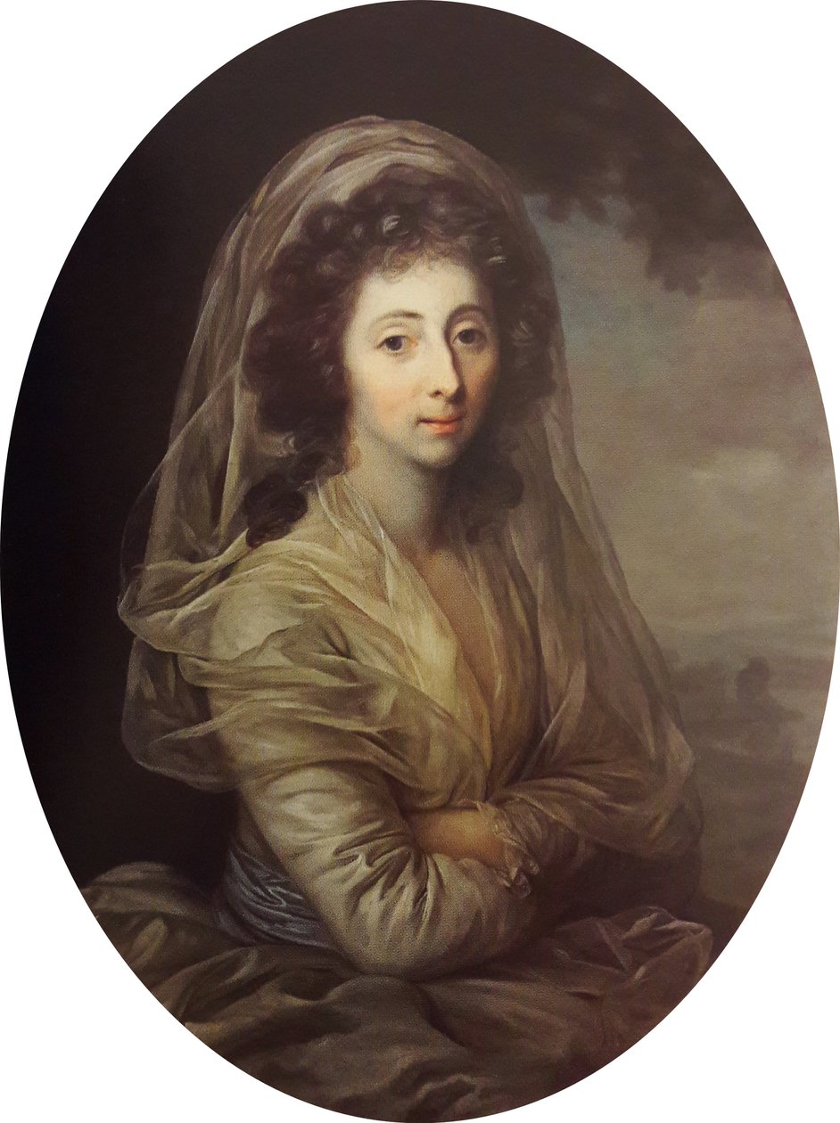 Portræt af Konstancja Rzewuska f. Lubomirska. af Anton Graff