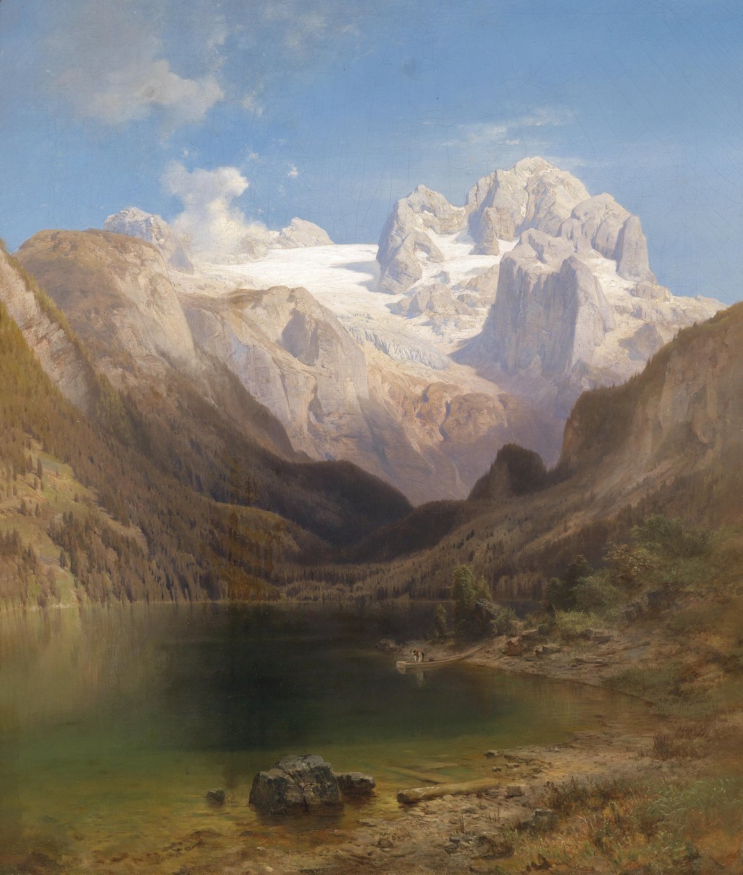 Udsigt fra Gosausee til Dachstein af Anton Hansch