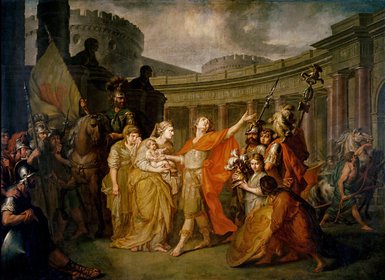 Farvel til Hector og Andromache af Anton Pavlovich Losenko