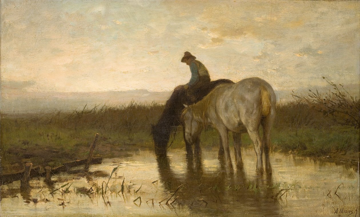 Drikkeheste af Anton Mauve