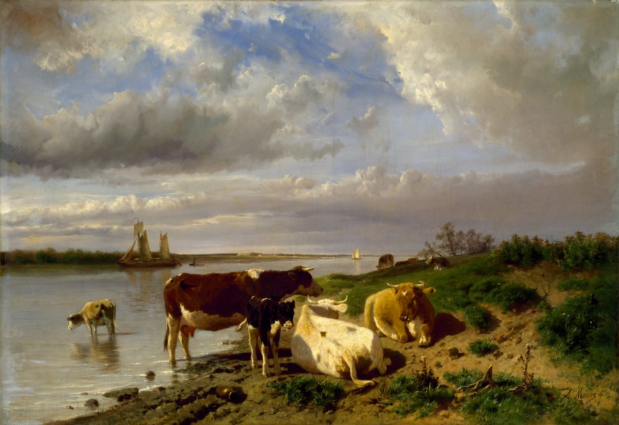 Landskab med kvæg, af Anton Mauve