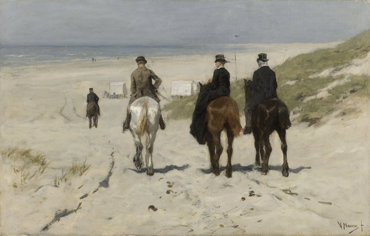 Morgentur på stranden af Anton Mauve