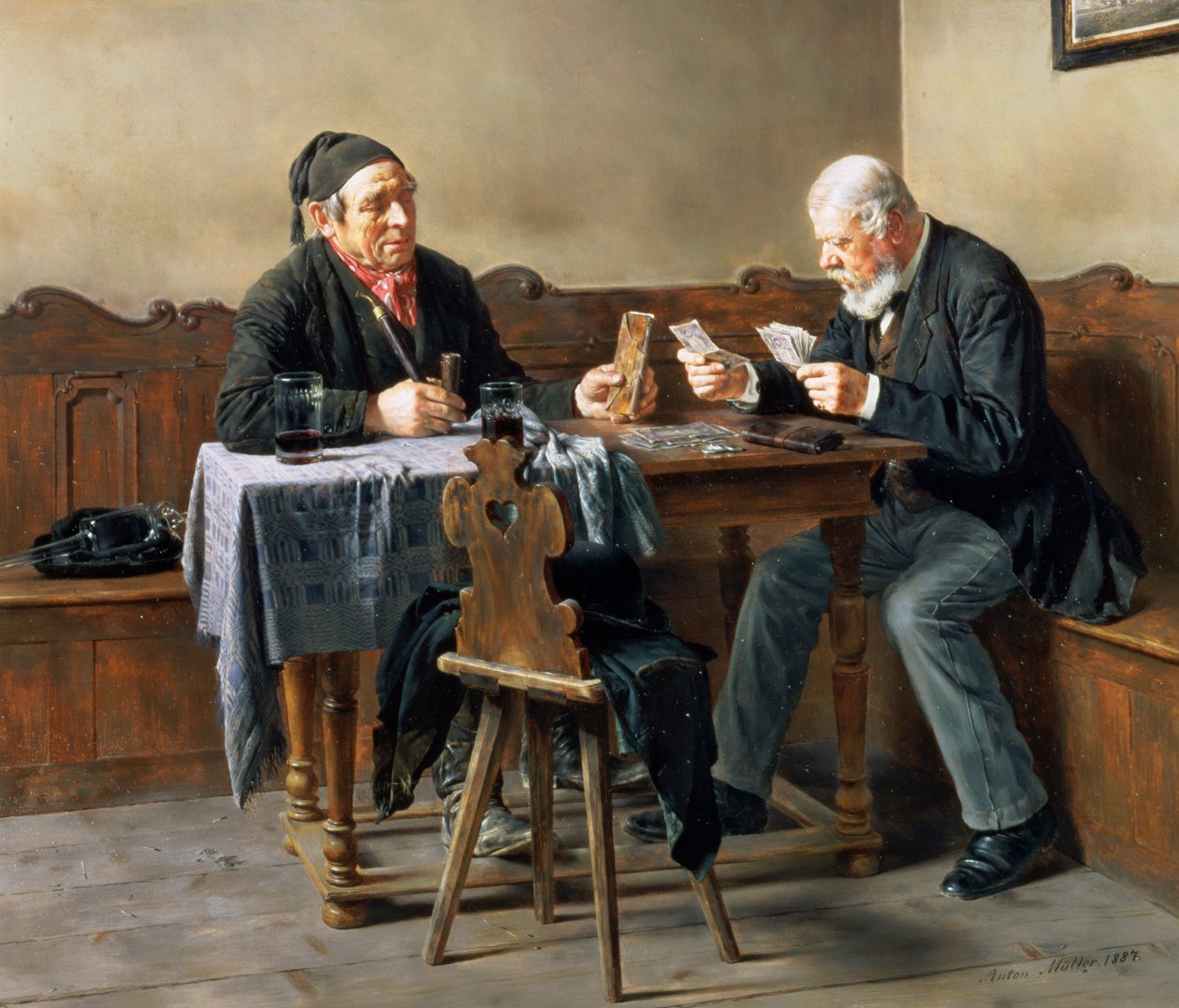 Lønningsdag, 1887 af Anton Muller