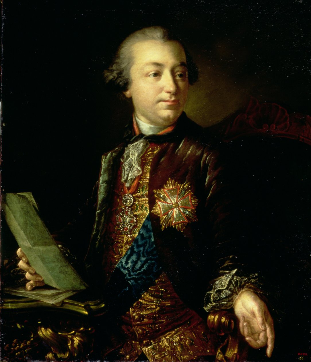Portræt af Ivan Ivanovich Shuvalov (1727-97) Præsident for Kunstakademiet af Anton Pavlovich Losenko