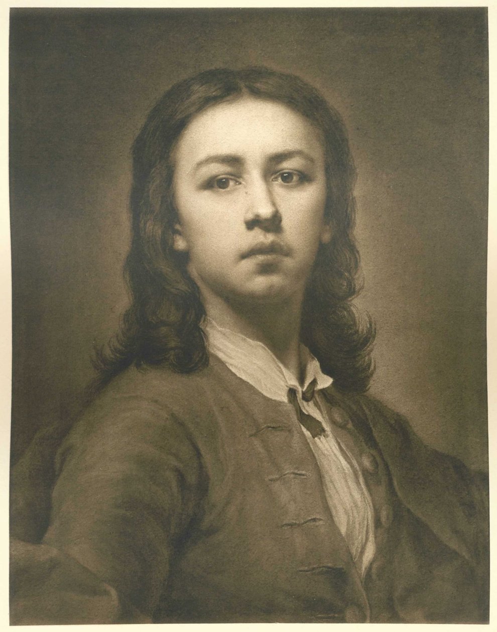 Selvportræt i den røde frakke af Anton Raphael Mengs