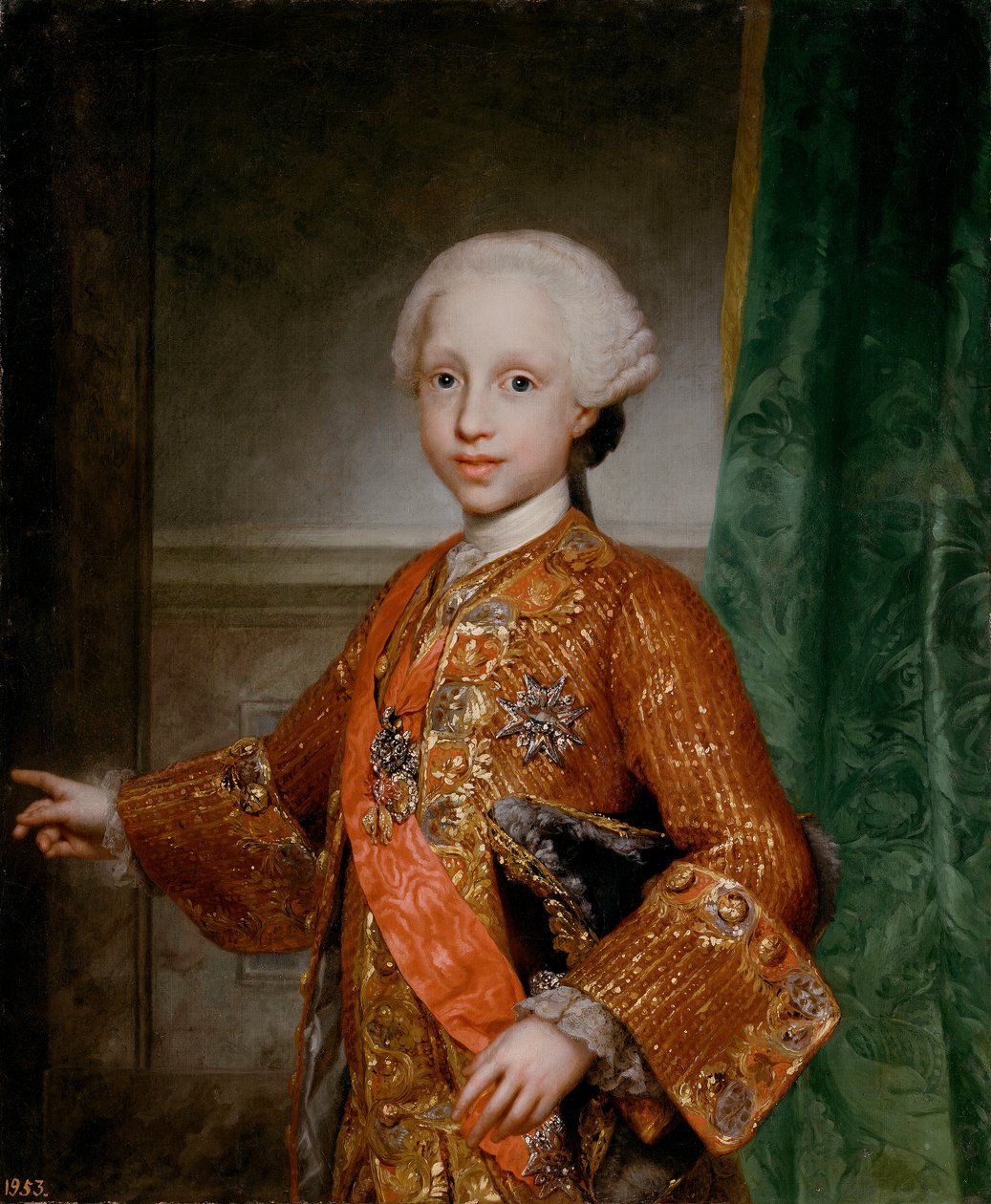Spansk: Francisco Javier de Borbón y Sajonia, Infante de España Infante Francisco Javier af Spanien (1757-1771) af Anton Raphael Mengs