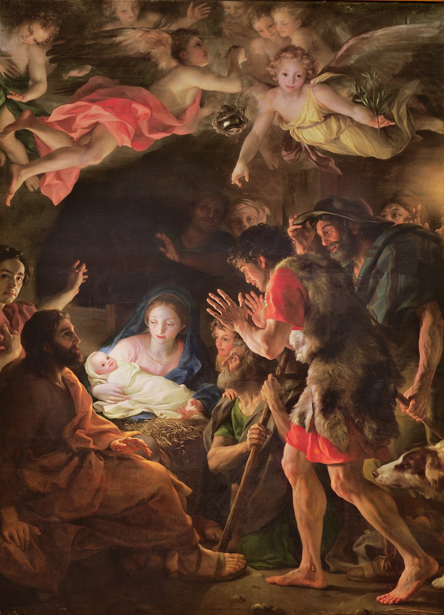 Hyrdernes tilbedelse, ca. 1770 (olie på træ) af Anton Raphael Mengs