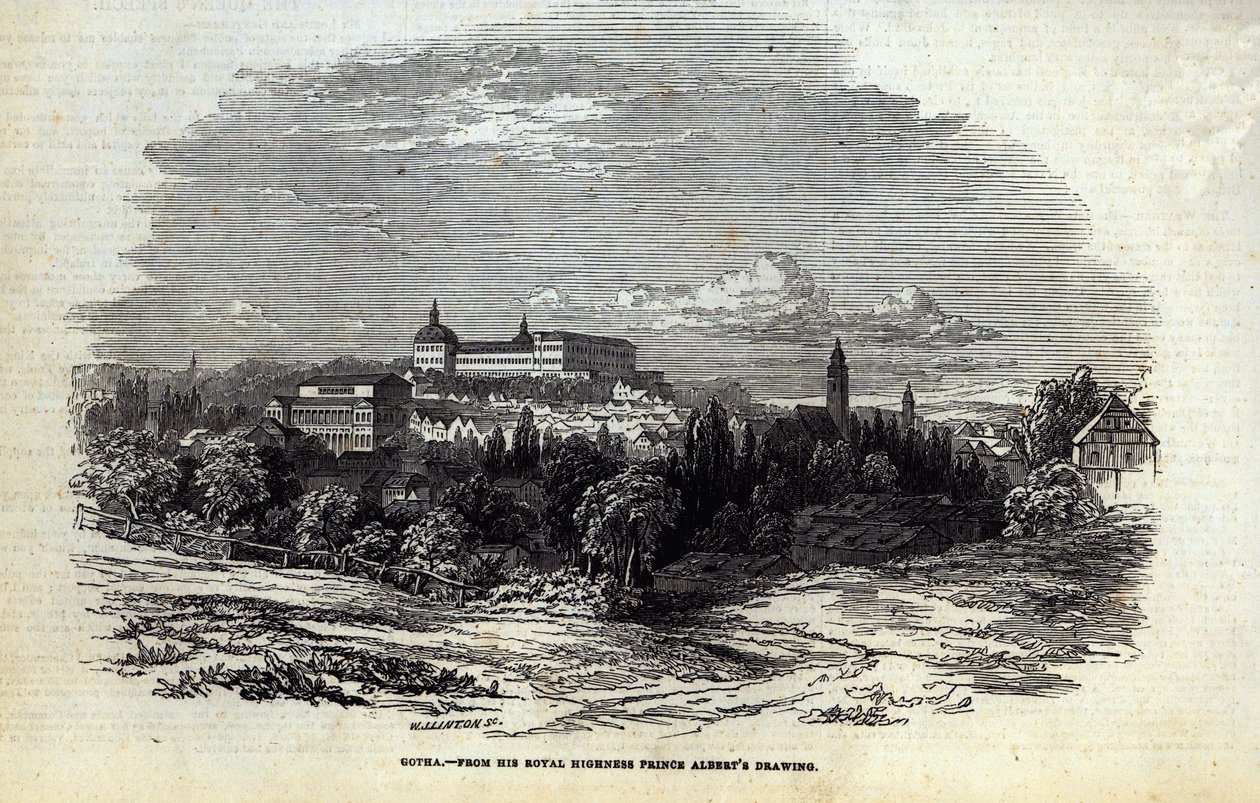 Gotha, graveret af W.J. Linton, fra 