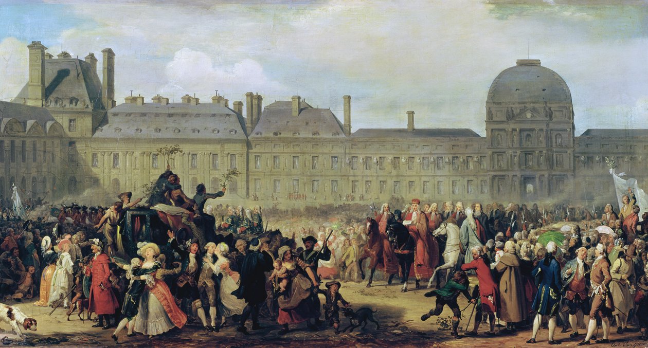 Meddelelsen om underskrivelsen af Versailles-traktaten i 1783, 1837 af Anton van Ysendyck