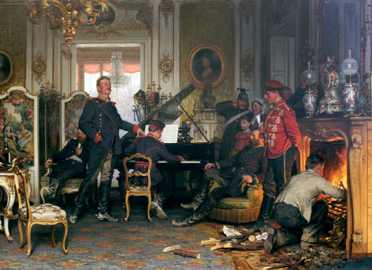 En billet uden for Paris af Anton Alexander von Werner