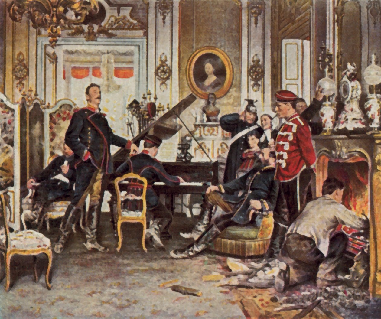 I opsamlingsområdet uden for Paris af Anton Alexander von (after) Werner