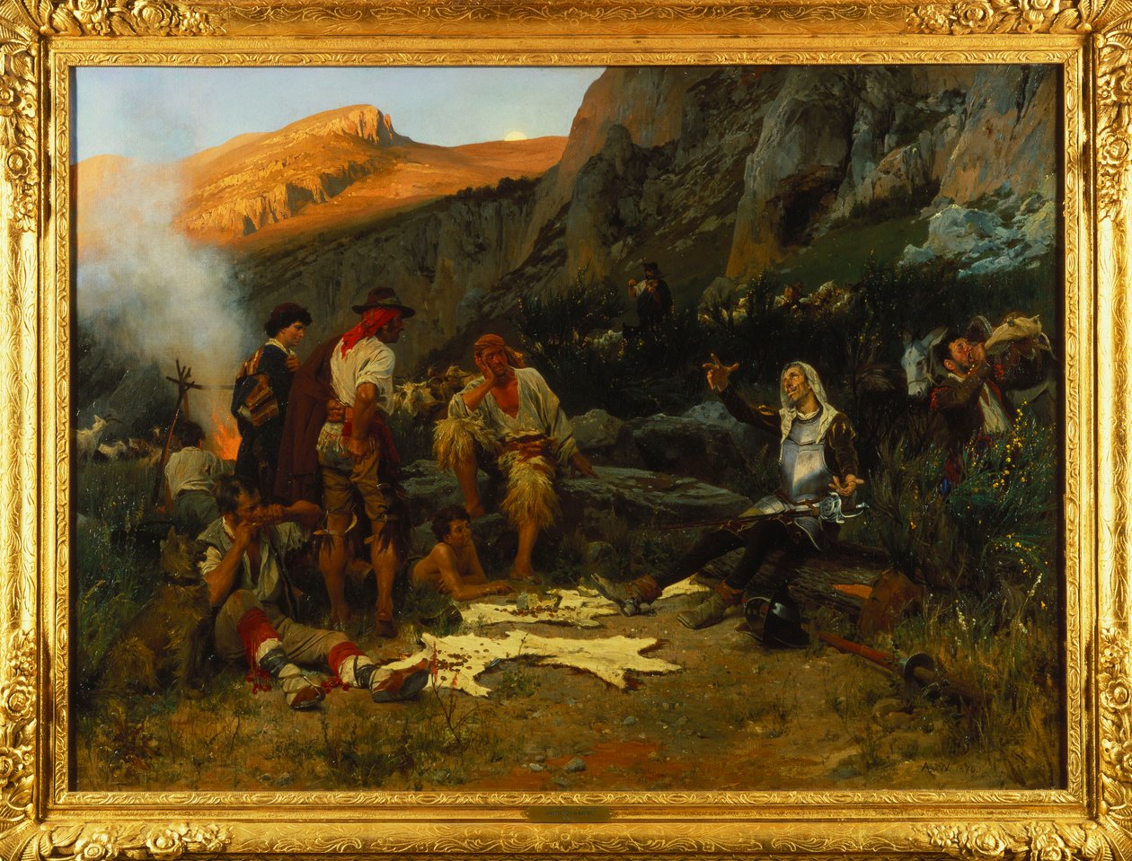 Don Quixote og gedehyrderne, 1870 af Anton Alexander von Werner