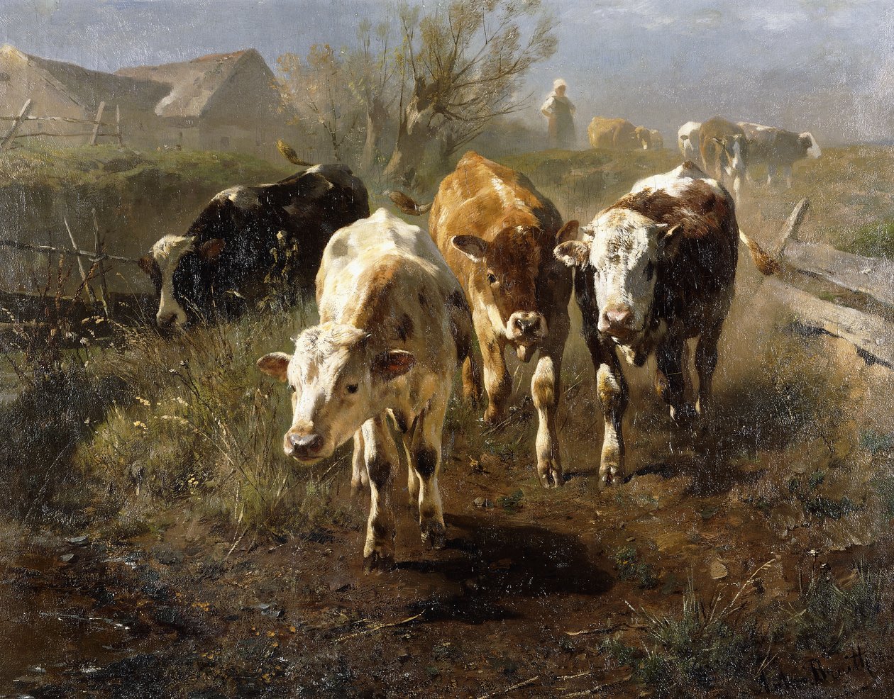 Gå til drikkeren, 1888 af Anton Braith