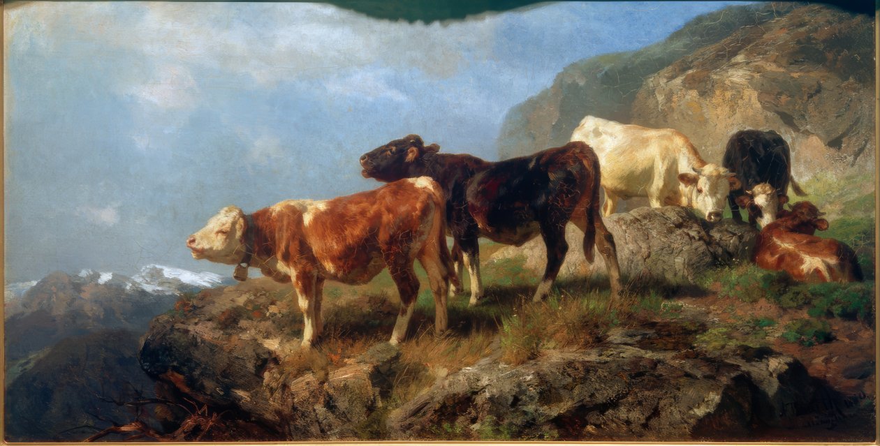 Kvæg i de høje bjerge af Anton Braith