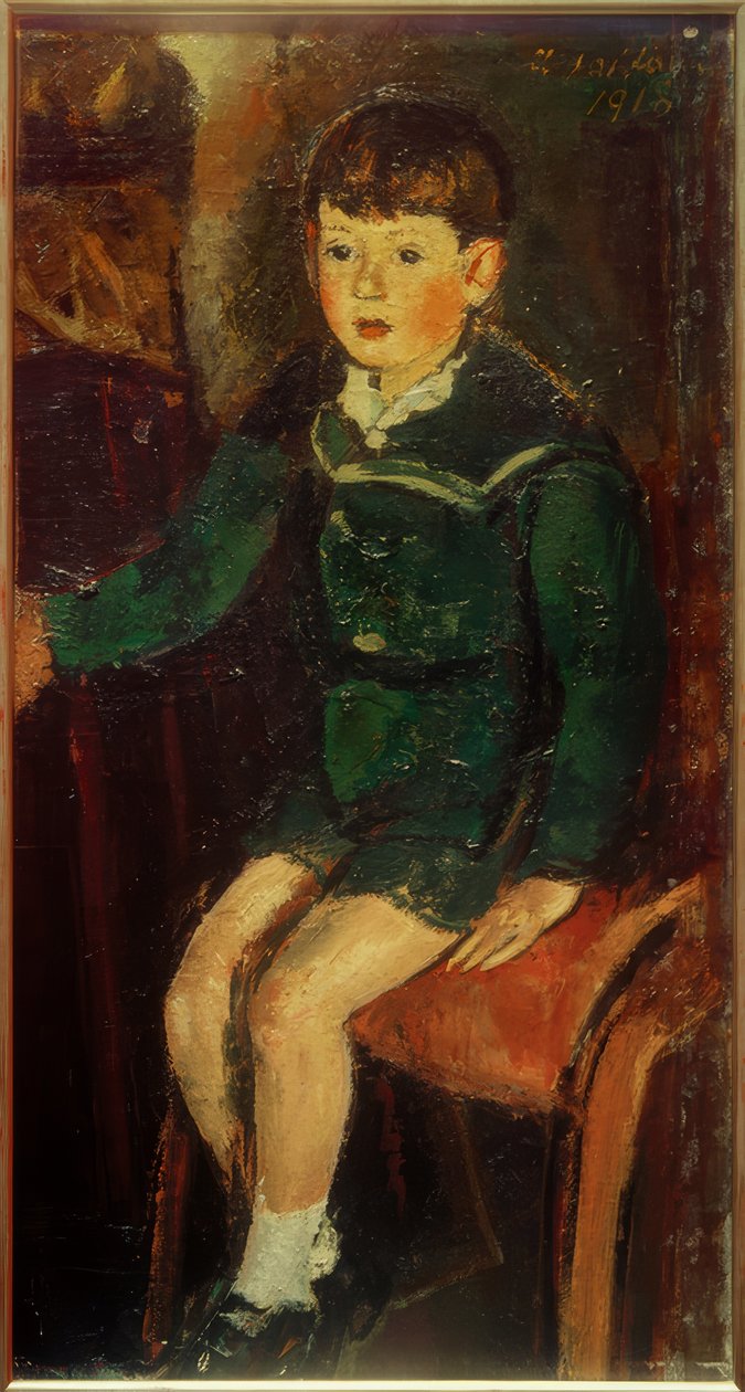 Sønnen Peter (siddende) af Anton Faistauer