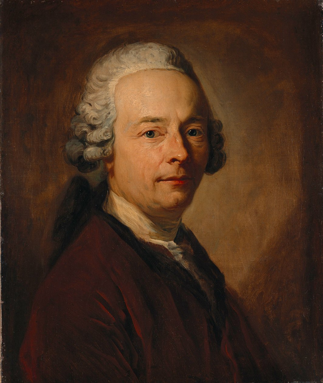 Portræt af digteren Karl Wilhelm Ramler af Anton Graff