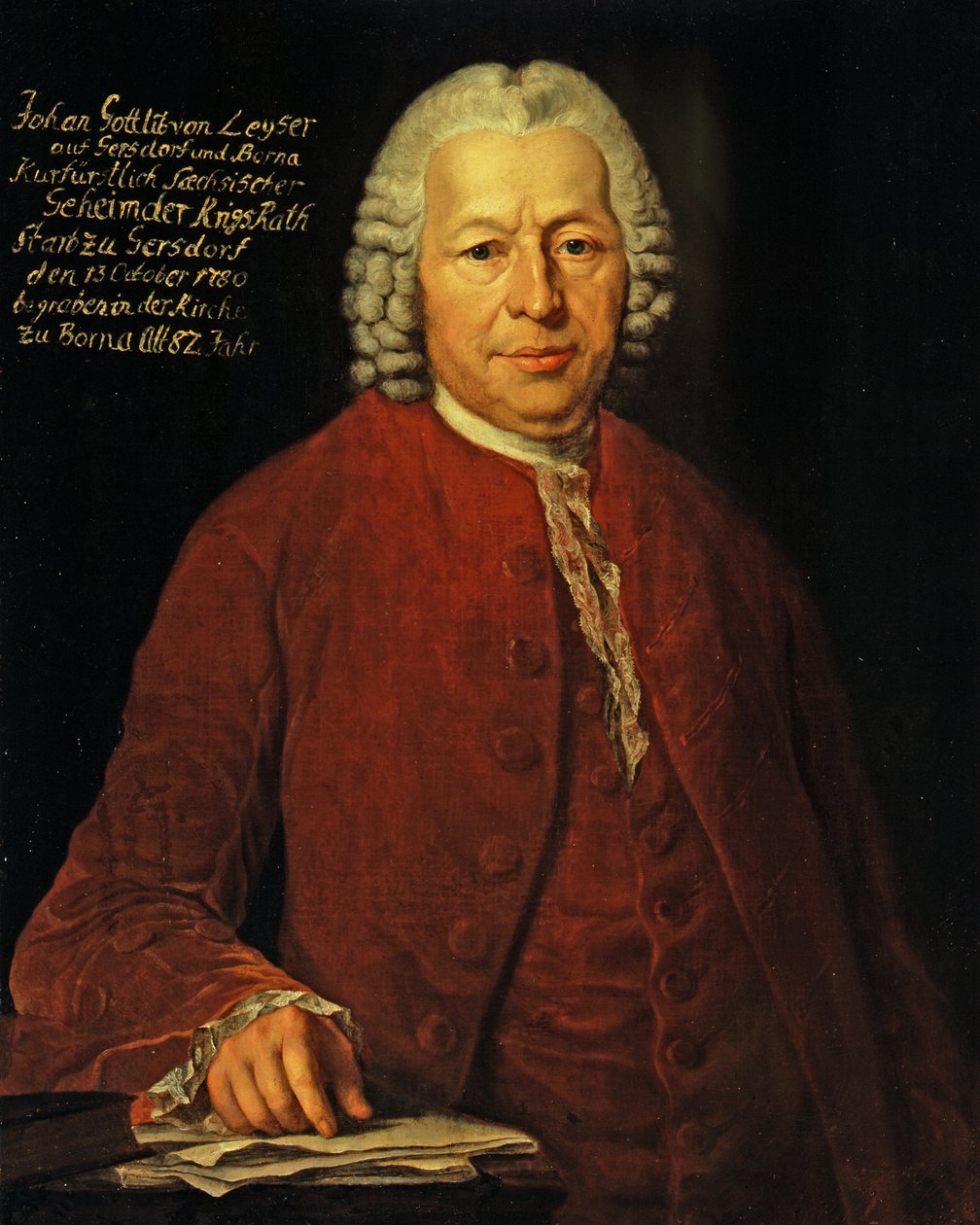 Den kurfyrstelige saksiske krigsråd Johann Gottlieb von Leyser (ca. 1698-1780) af Anton Graff