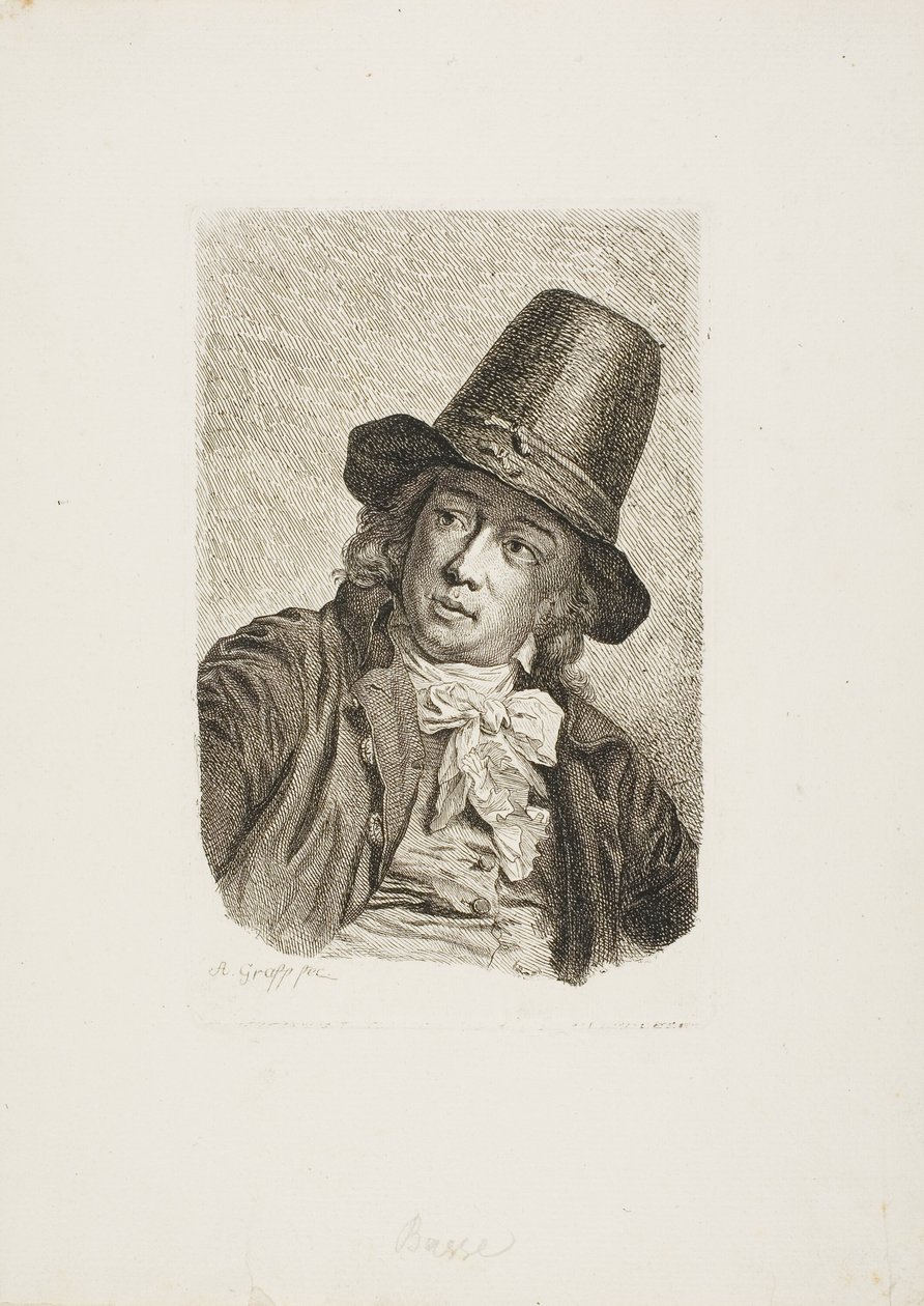 Portræt af Abraham Bosse af Anton Graff