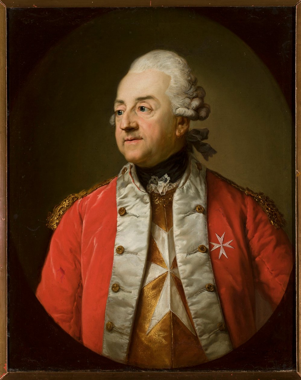 Portræt af Johann N. Schaffgotsch i militæruniform af Anton Graff