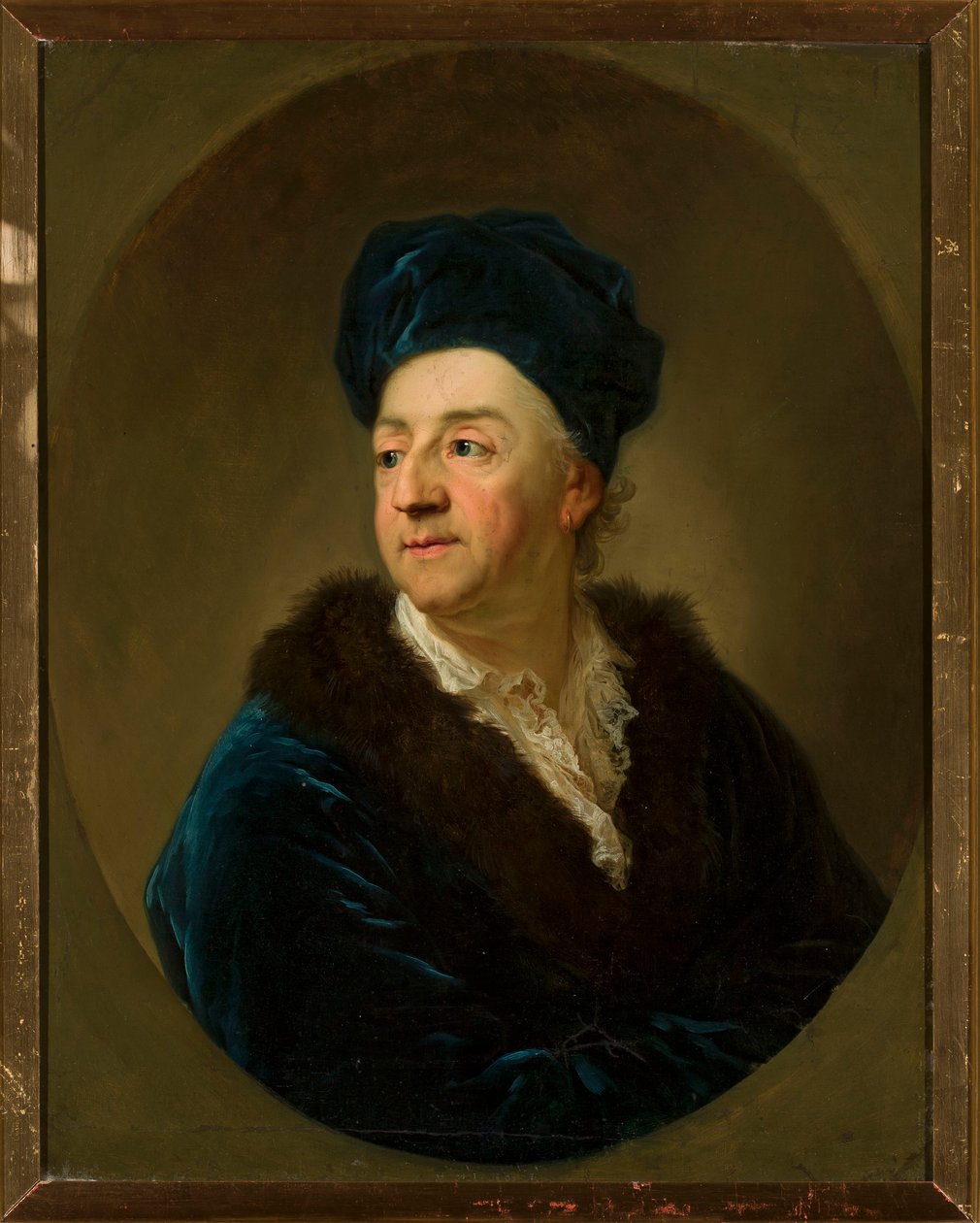 Portræt af Johann Nepomuk Schaffgotsch (1713-1775) i slåbrok af Anton Graff