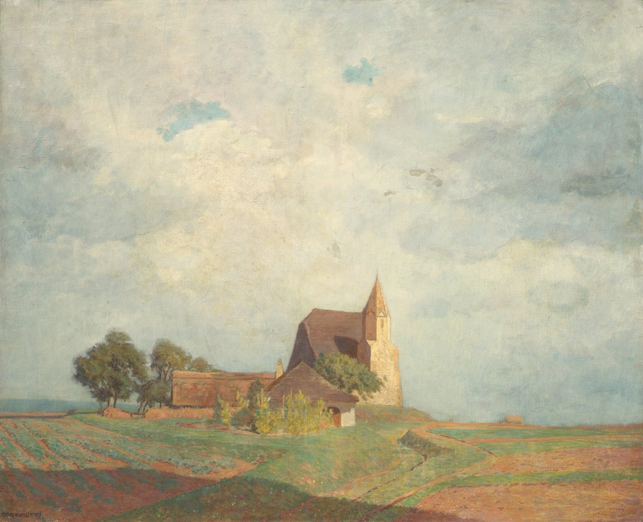 Kirke i Holzern nær Sausenstein af Anton Hans Karlinsky