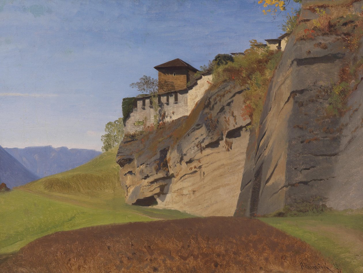 Anton Hlavacek Richterhöhe på Mönchsberg i Salzburg 1871 af Anton Hlavacek