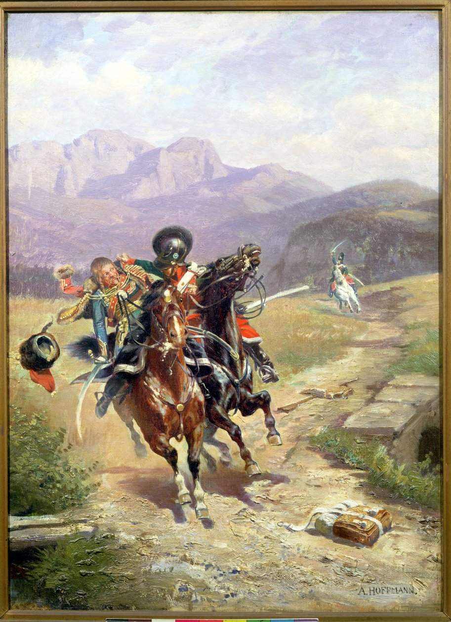 Et kavalerimøde under slaget ved Solferino, 24. juni 1859 af Anton Hoffmann