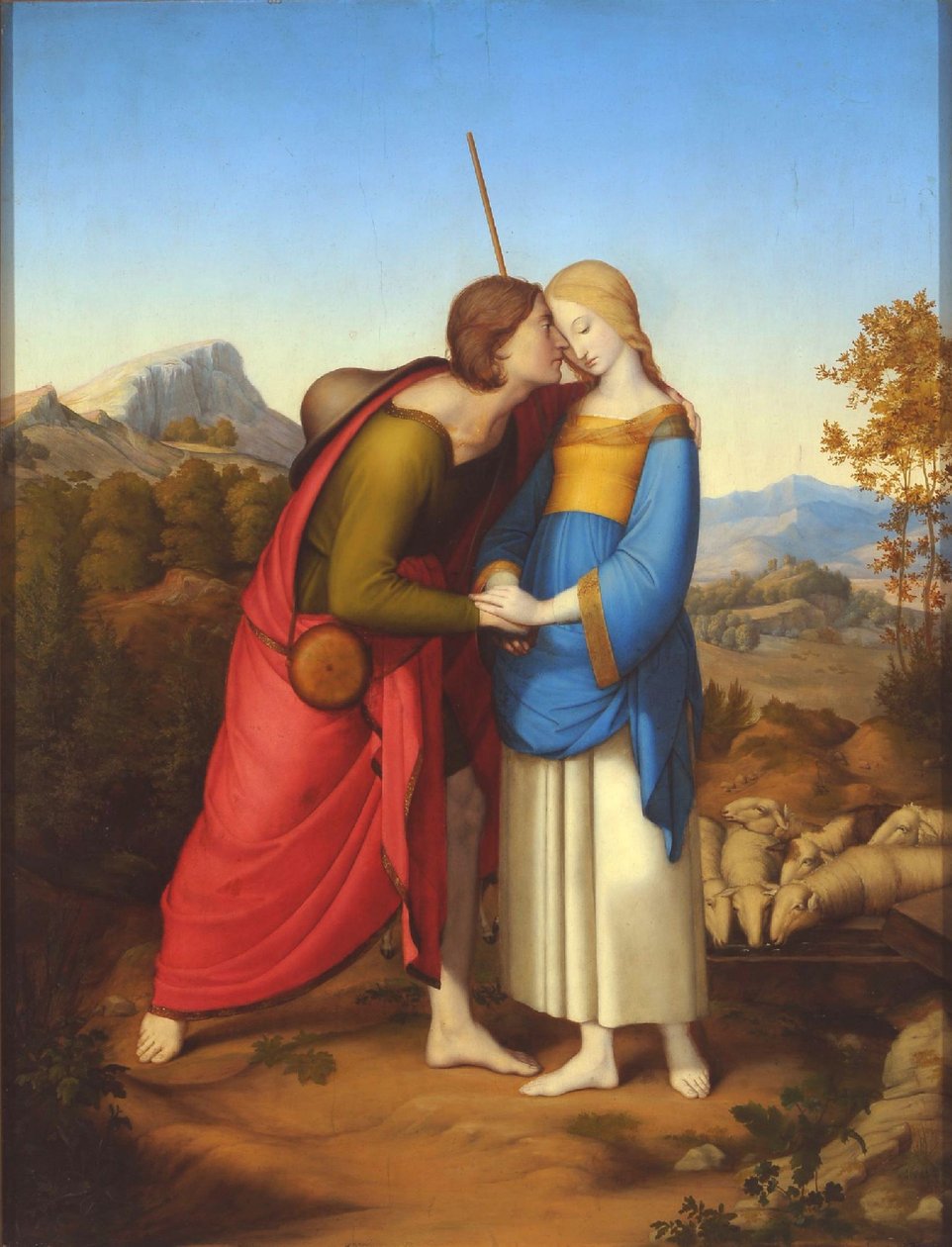 Jacob møder Rachel ved brønden, ca. 1826 af Anton Josef Dräger