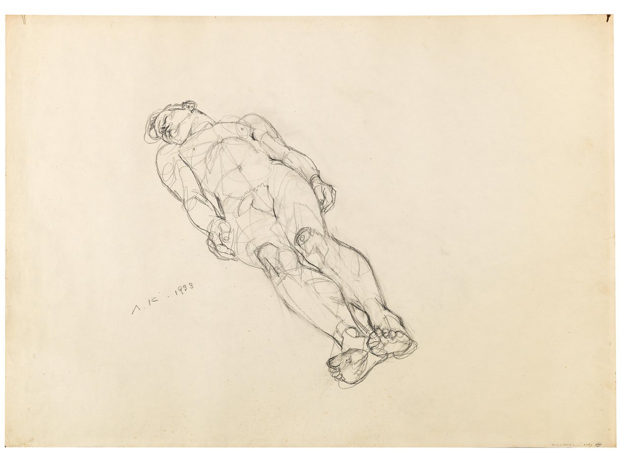 Anton Kolig Liggende mandlig nøgenbillede 1933 af Anton Kolig