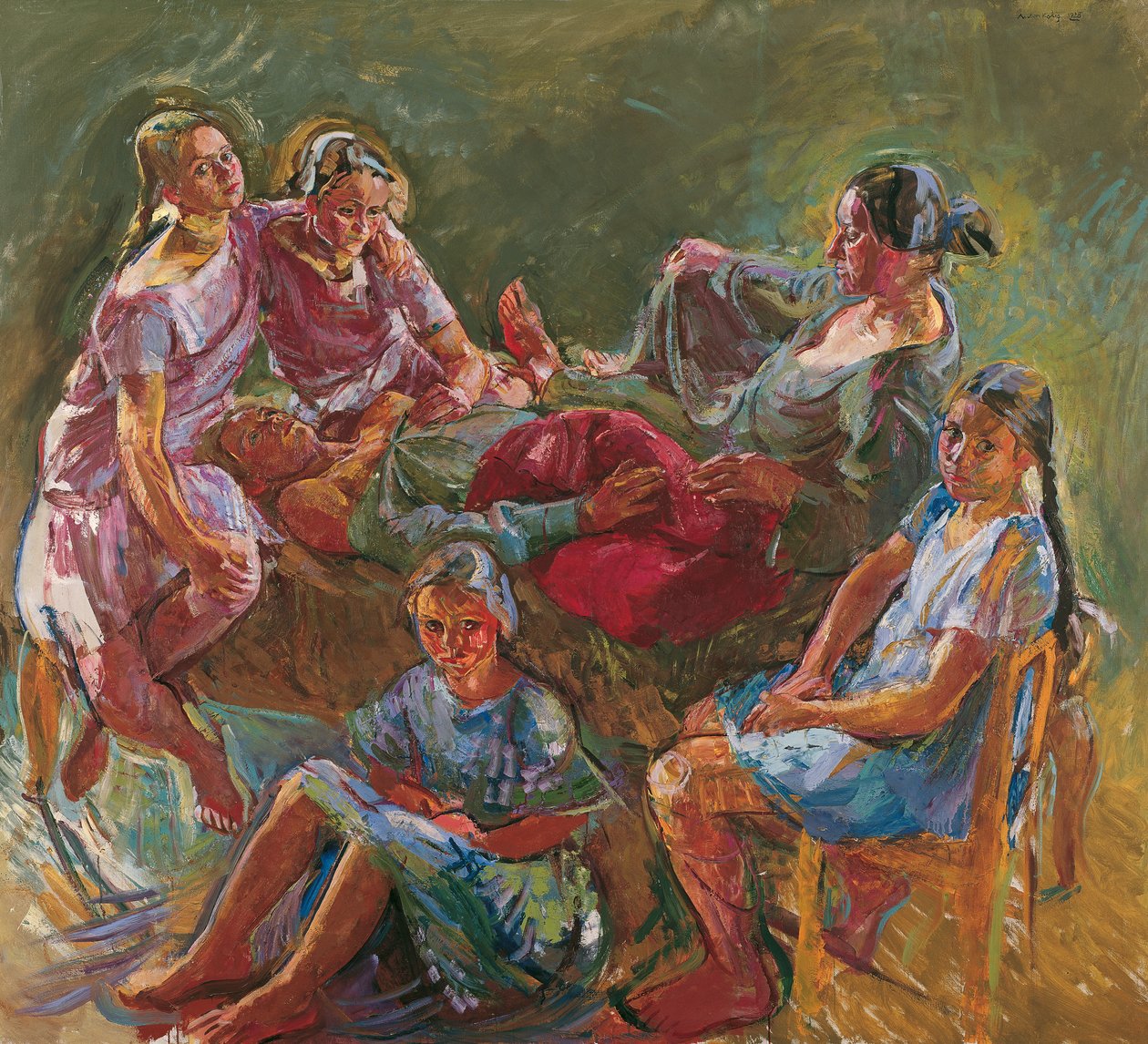 Kunstnerens familie af Anton Kolig