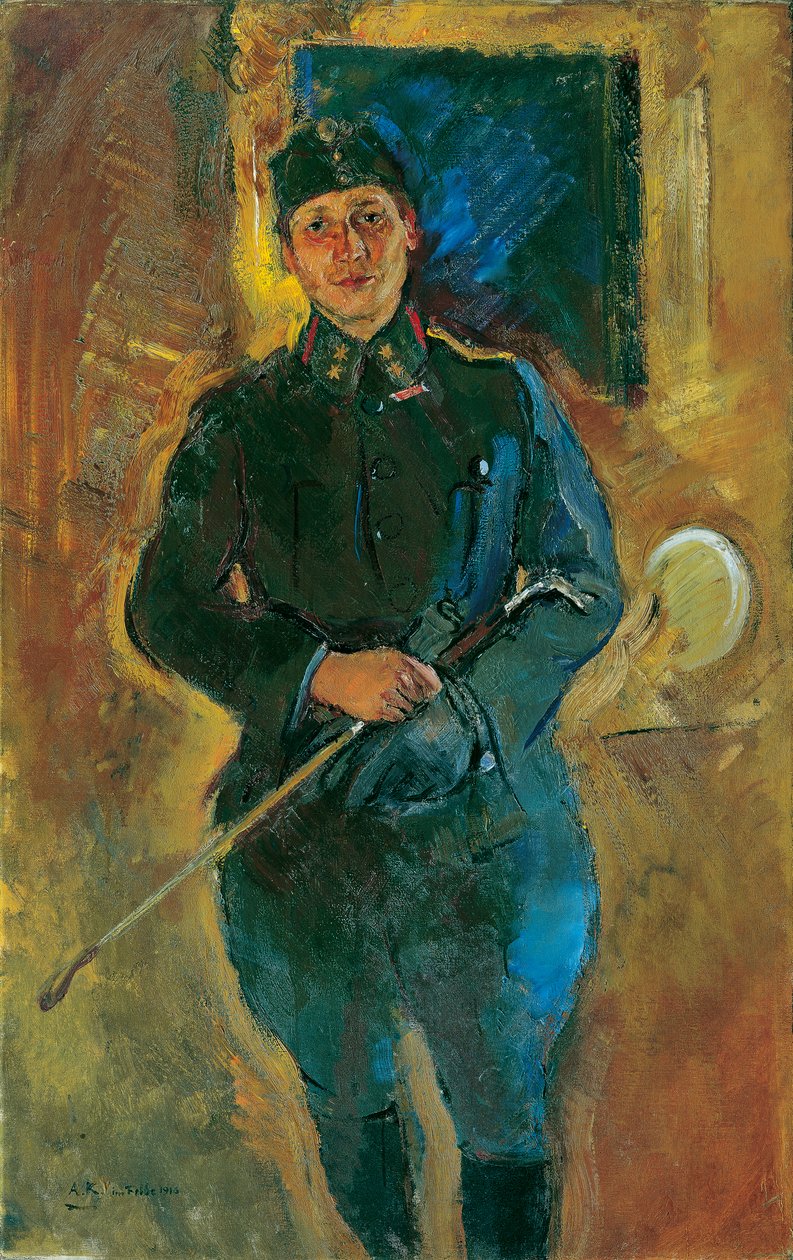 Otto von Aichelburg-Zossenegg som kavalerieløjtnant af Anton Kolig