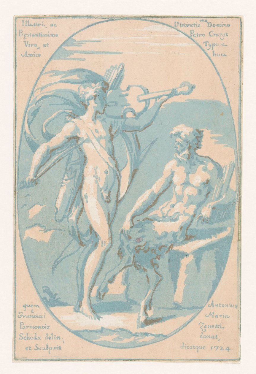 Kamp mellem Apollo og Marsyas af Anton Maria I Zanetti