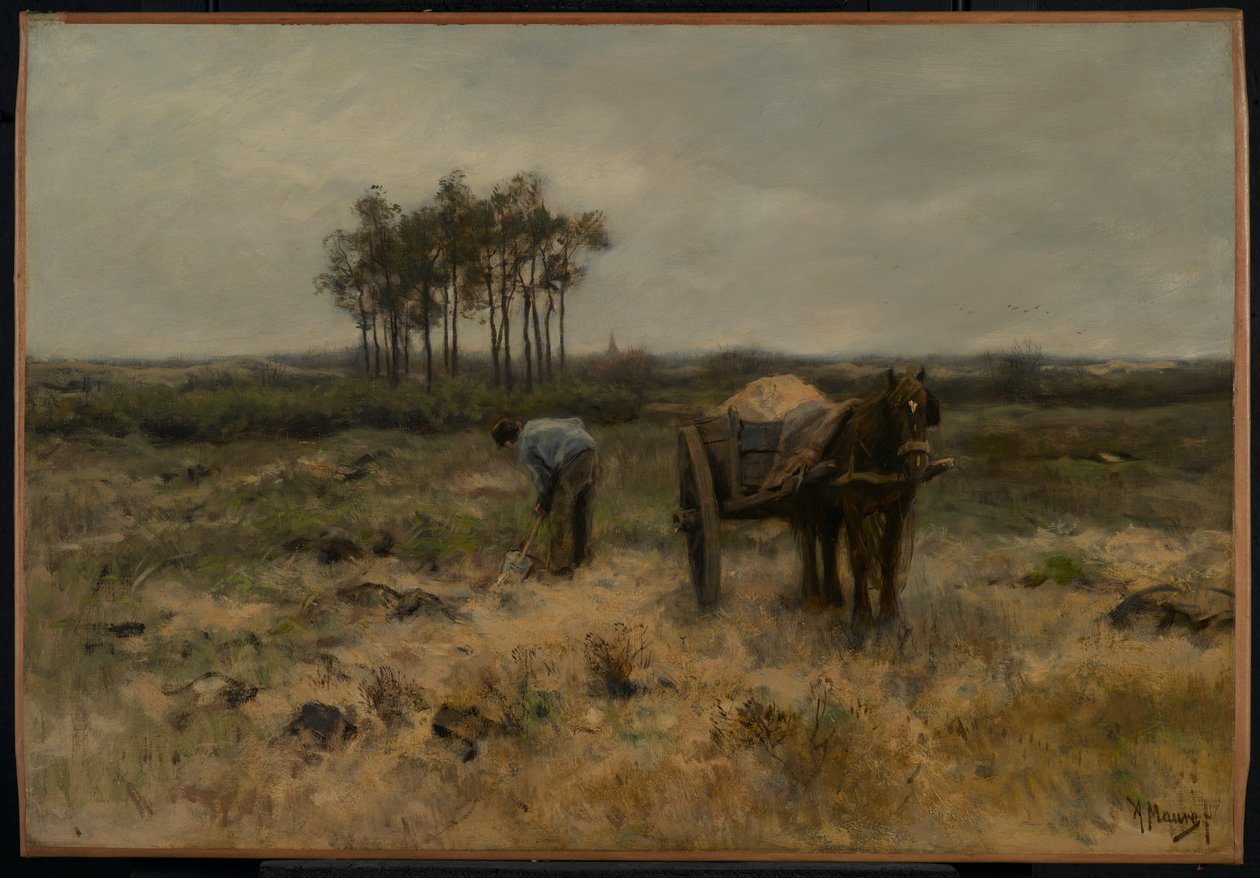 Gravesand, eller Sandvognen, ca. 1875 af Anton Mauve