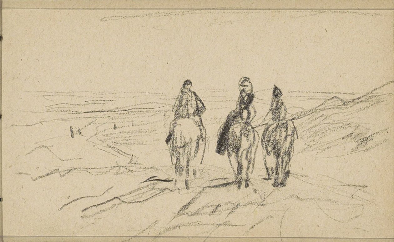Tre ryttere i klitterne af Anton Mauve