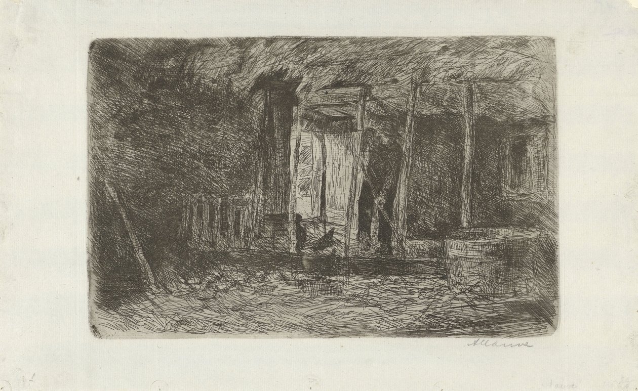 Hø stald af Anton Mauve