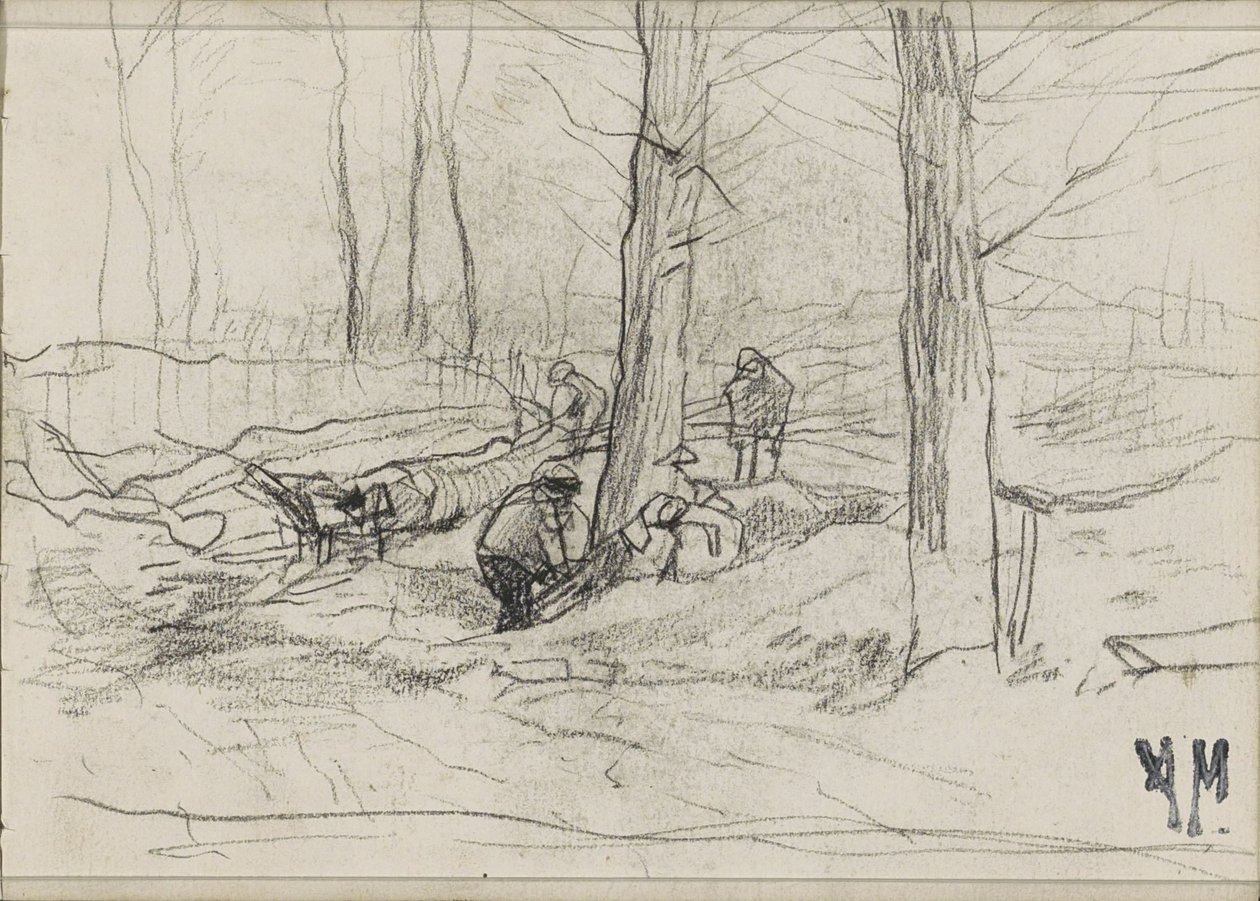 Skovhuggere i en skov af Anton Mauve