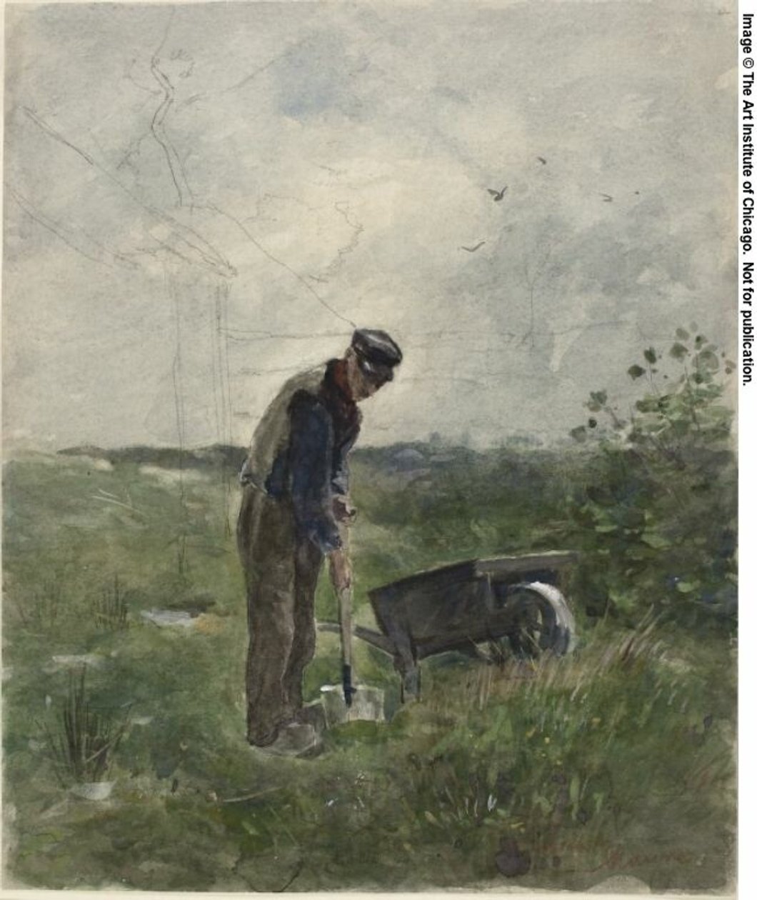 Bønder, der pløjer af Anton Mauve
