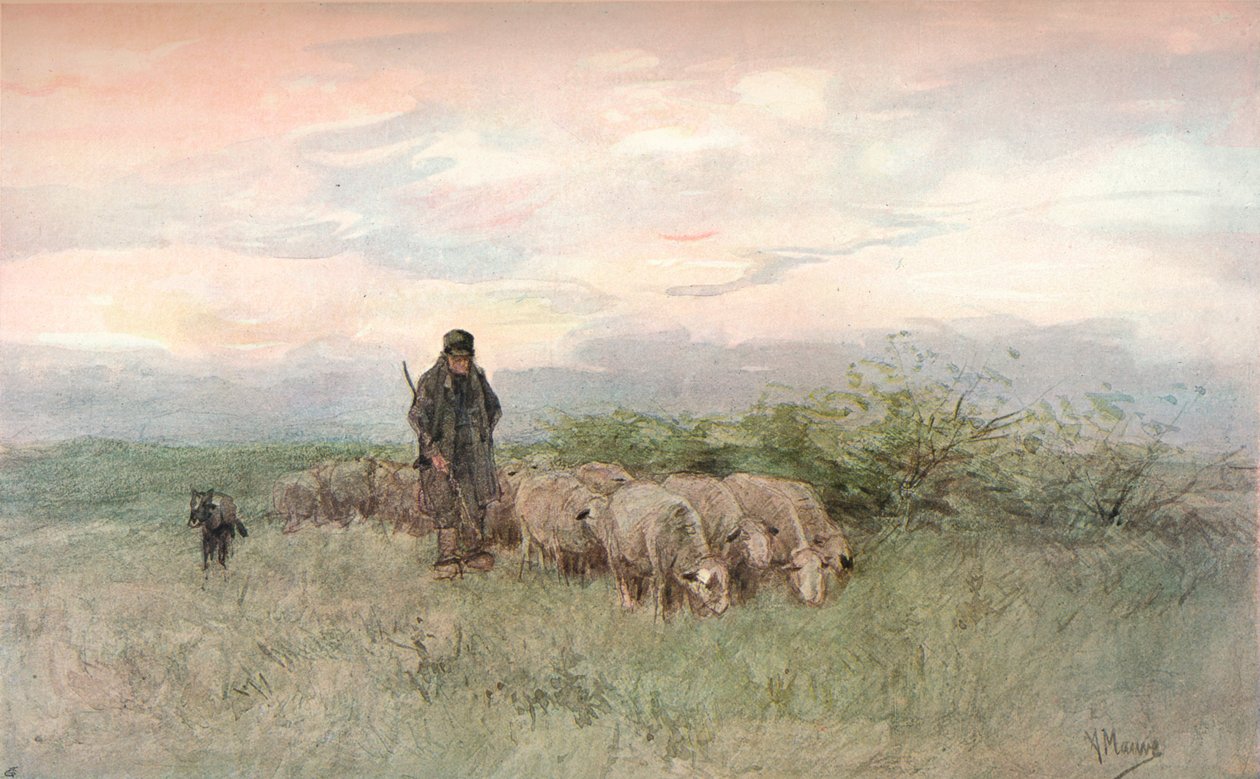 Hyrde og flok, 1800-tallet af Anton Mauve