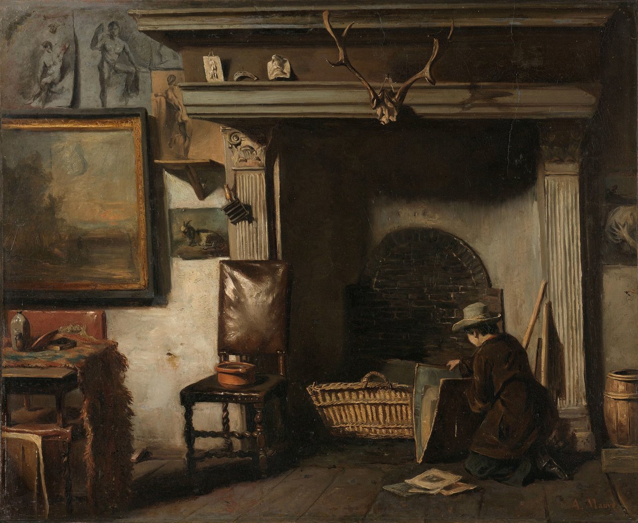 Haarlem-malerens atelier Pieter Frederik van Os Haarlem-maleren Pieter Frederik van Os