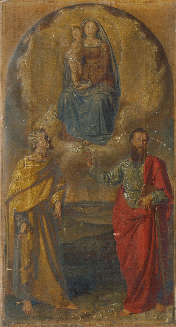 Maria med Jesusbarnet og de hellige Peter og Paulus af Anton Psenner