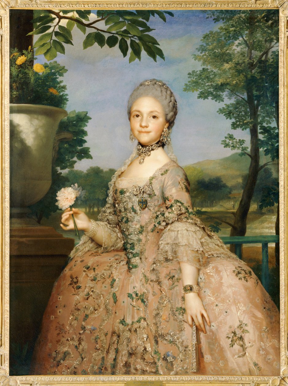 Marie-Louise de Parme, hustru til hendes fætter ... af Anton Raphael (attr. to) Mengs