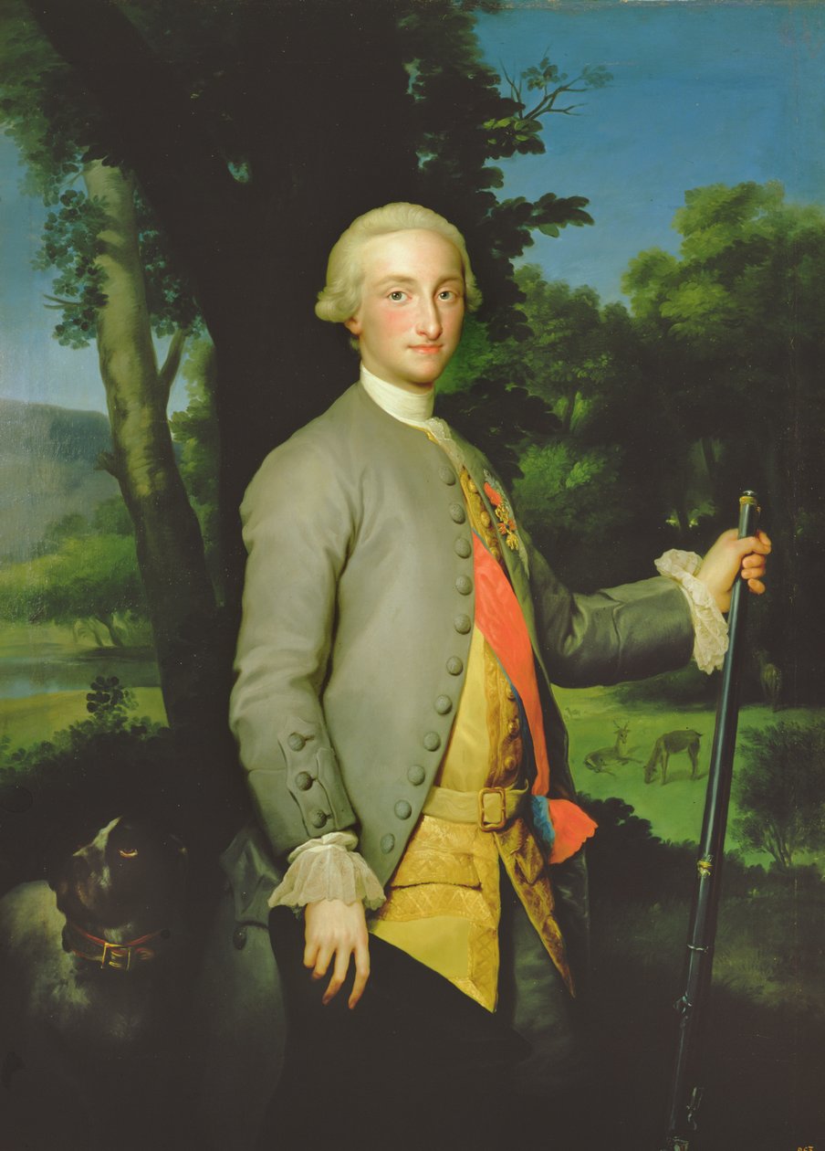 Charles de Bourbon (1748-1819) Prins af Asturien (olie på lærred) af Anton Raphael Mengs