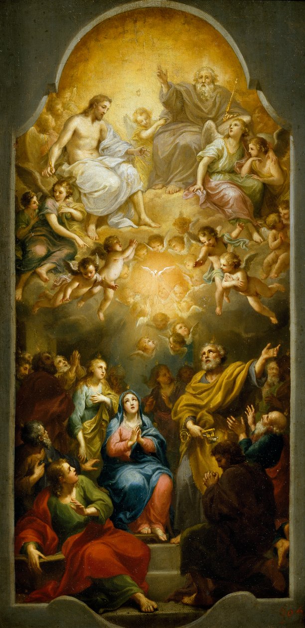 Helligåndens nedstigning, af Anton Raphael Mengs af Anton Raphael Mengs