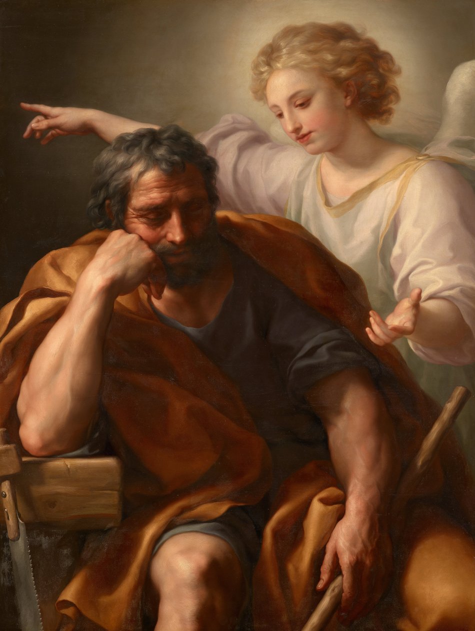Tysk: Traum des Hl. Joseph The Dream of St. Joseph af Anton Raphael Mengs