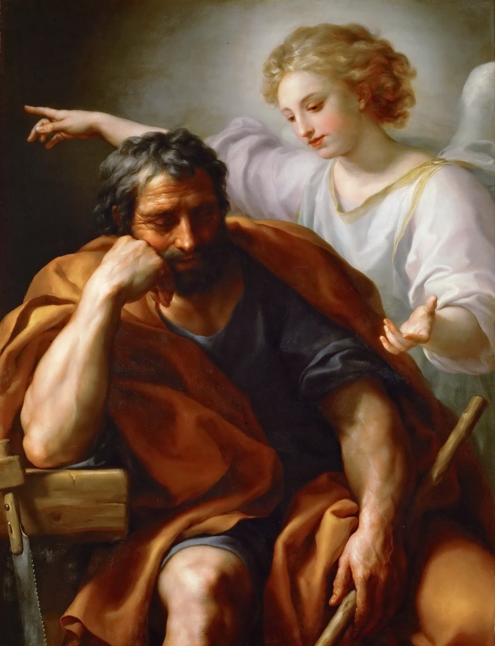 Tysk: Traum des Hl. Joseph The Dream of St. Joseph af Anton Raphael Mengs