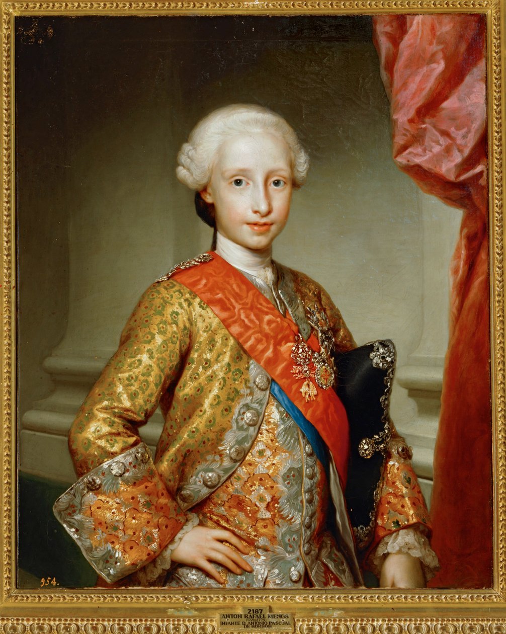 Spædbarnet Antonio Pascual de Bourbon ... (maleri på lærred) af Anton Raphael Mengs